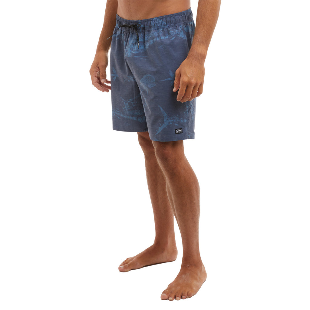 Pelagic The Dockside 18" Elastic Waist Boardshorts - Gyotaku Navy