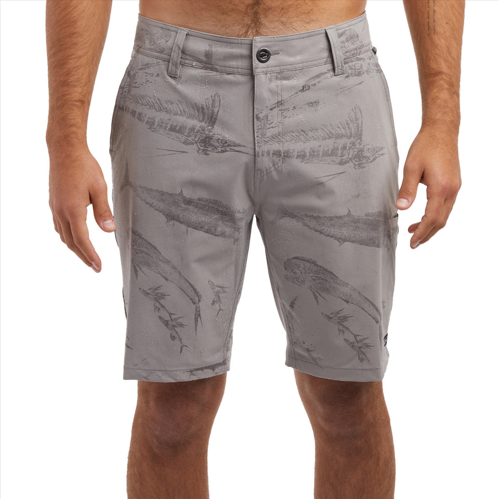 Pelagic Mako 20" Deep Sea Hybrid Shorts - Light Grey