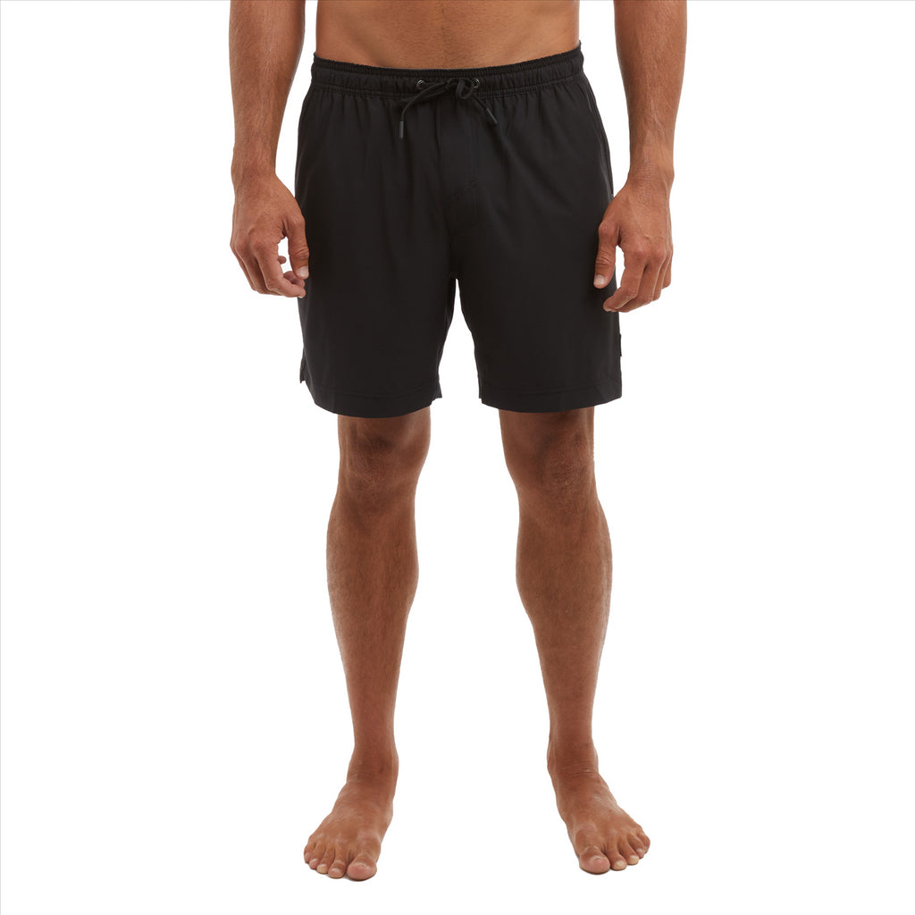 Pelagic Leiday 17" Elastic Waist Lined Boardshorts - Black