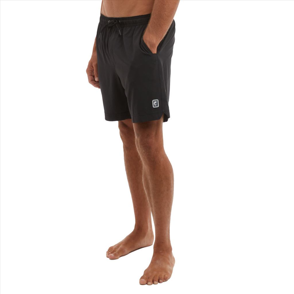 Pelagic Leiday 17" Elastic Waist Lined Boardshorts - Black