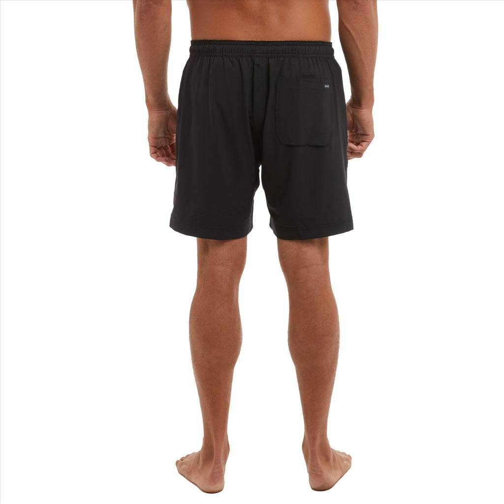 Pelagic Leiday 17" Elastic Waist Lined Boardshorts - Black