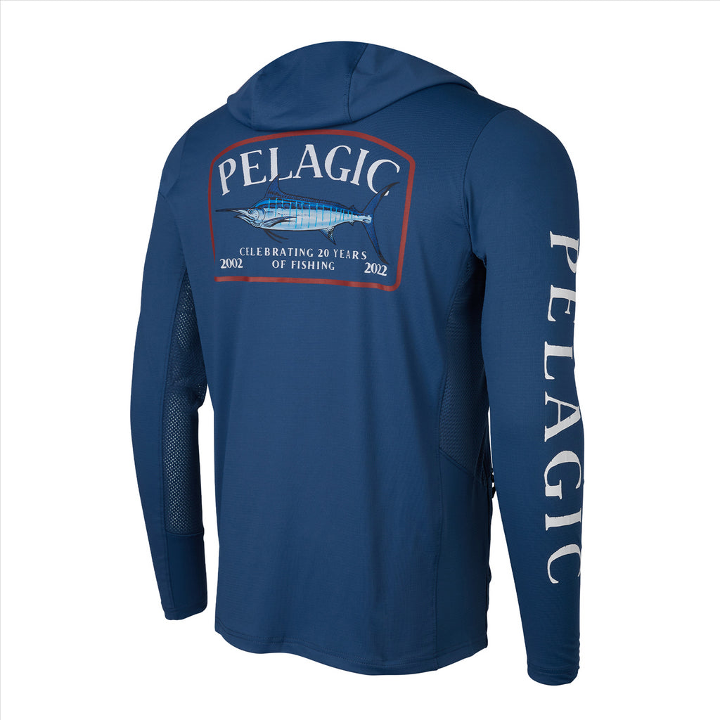 PELAGIC Men's Exo-Tech Fish Camo Hooded Shirt