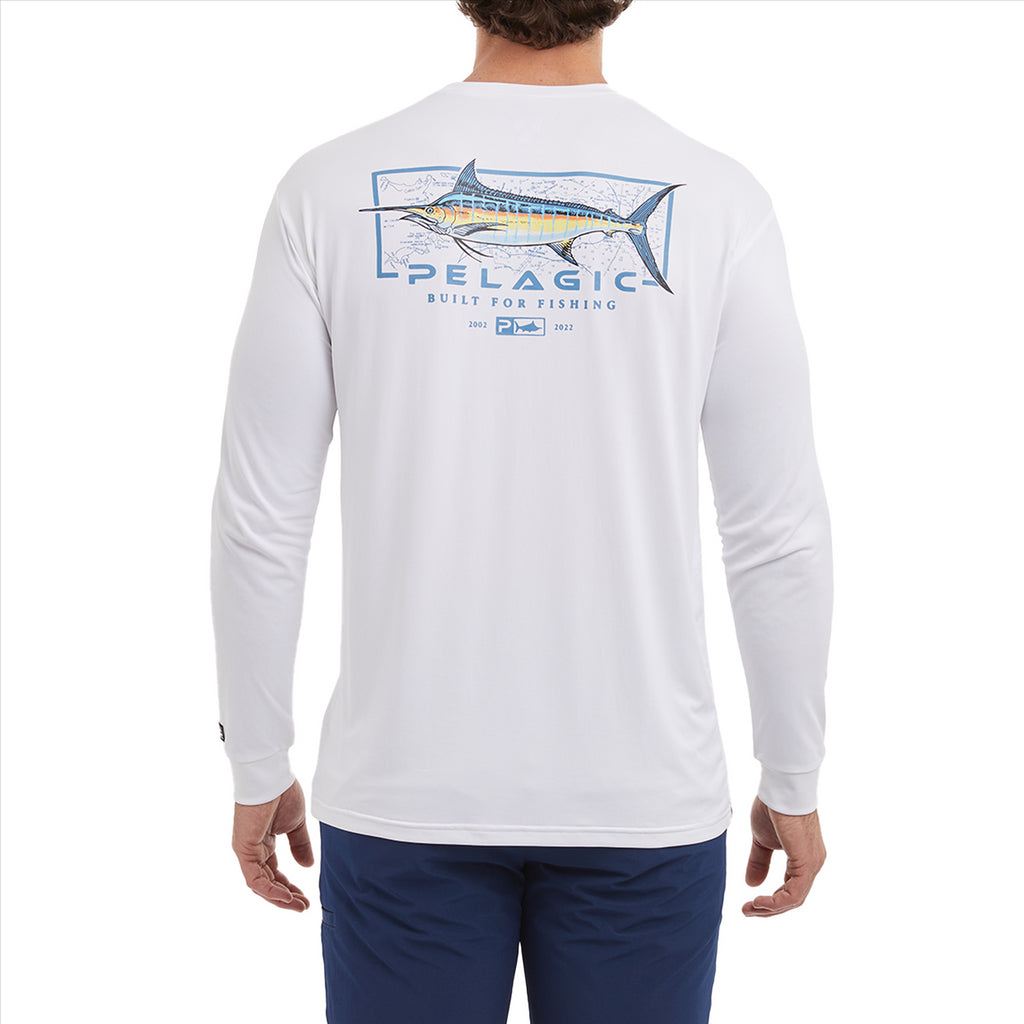 Pelagic AquaTek Marlin Mind Fishing Shirt - White