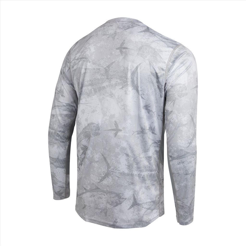 Pelagic Vaportek Fishing Shirt - Open Seas Light Grey