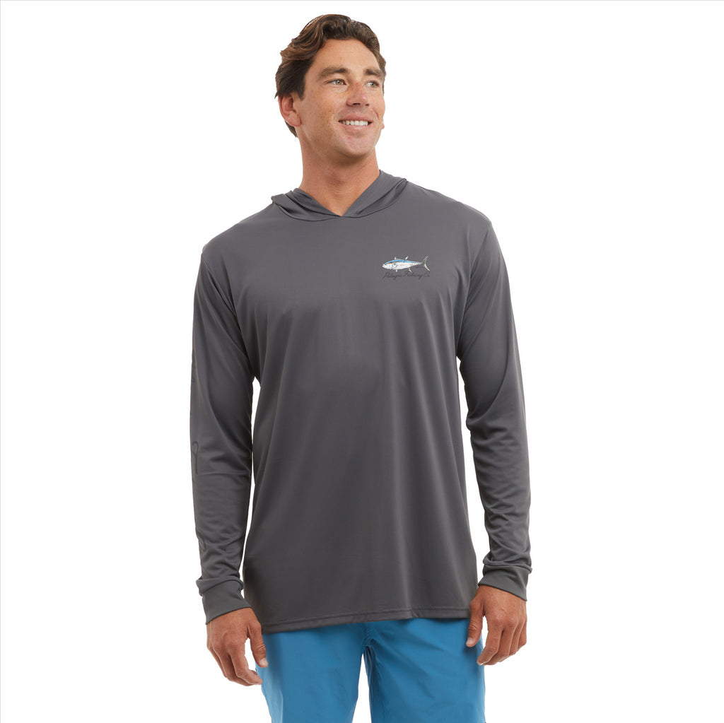 Pelagic Aquatek Goione BFT Hooded Fishing Shirt - Graphite