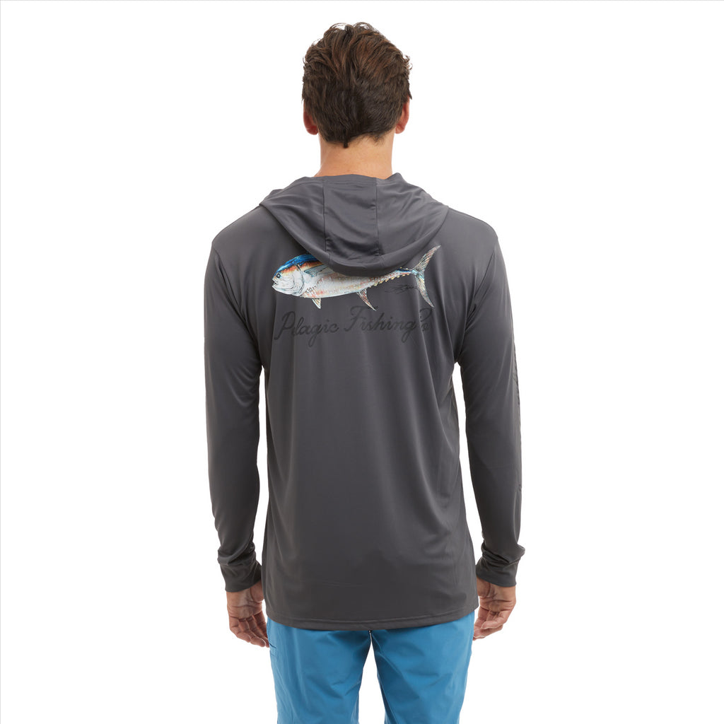 Pelagic Aquatek Goione BFT Hooded Fishing Shirt - Graphite