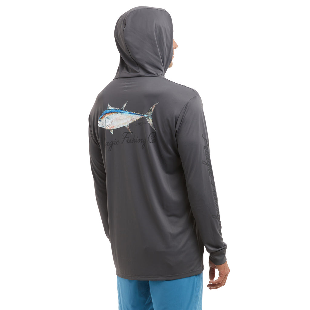 Pelagic Aquatek Goione BFT Hooded Fishing Shirt - Graphite