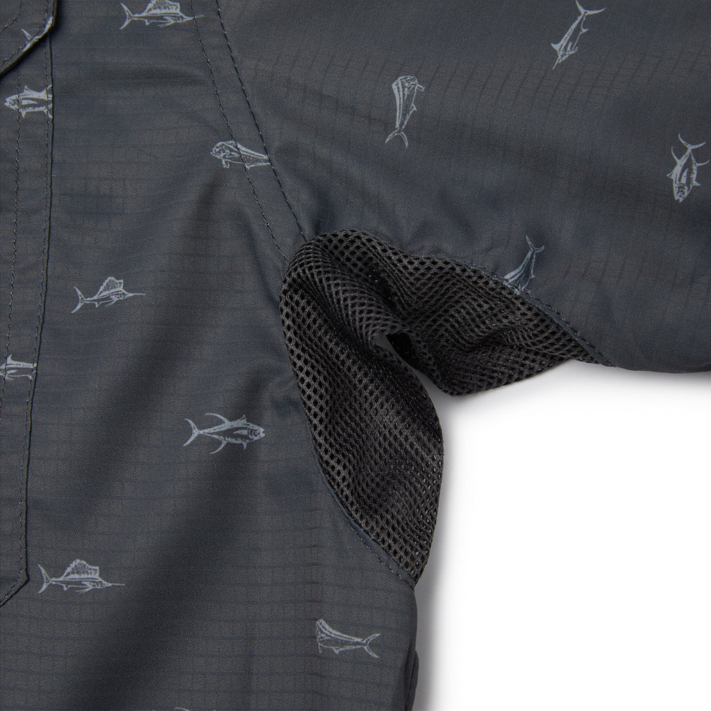 Pelagic Keys SS Tiny Fish Fishing Shirt - Graphite