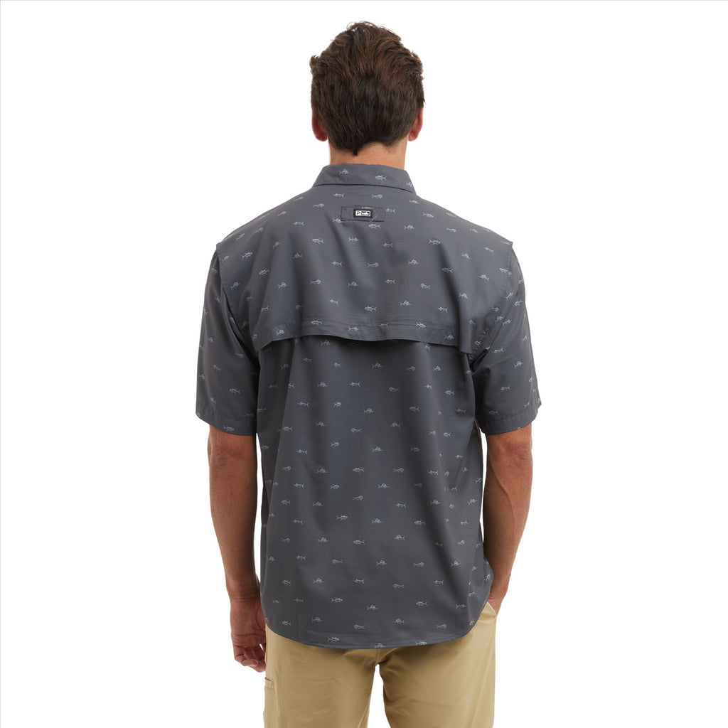 Pelagic Keys SS Tiny Fish Fishing Shirt - Graphite