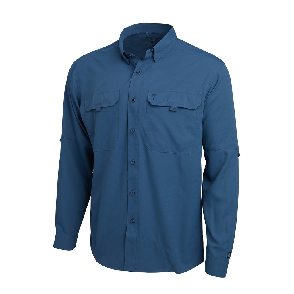 Pelagic Keys Long Sleeve Fishing Shirt - Smokey Blue