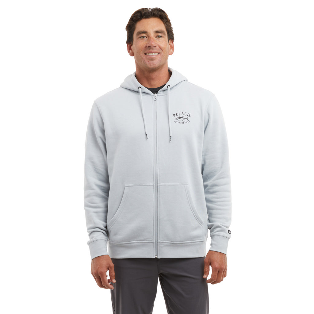 Pelagic Tuna Trip Zip Fleece - Light Grey