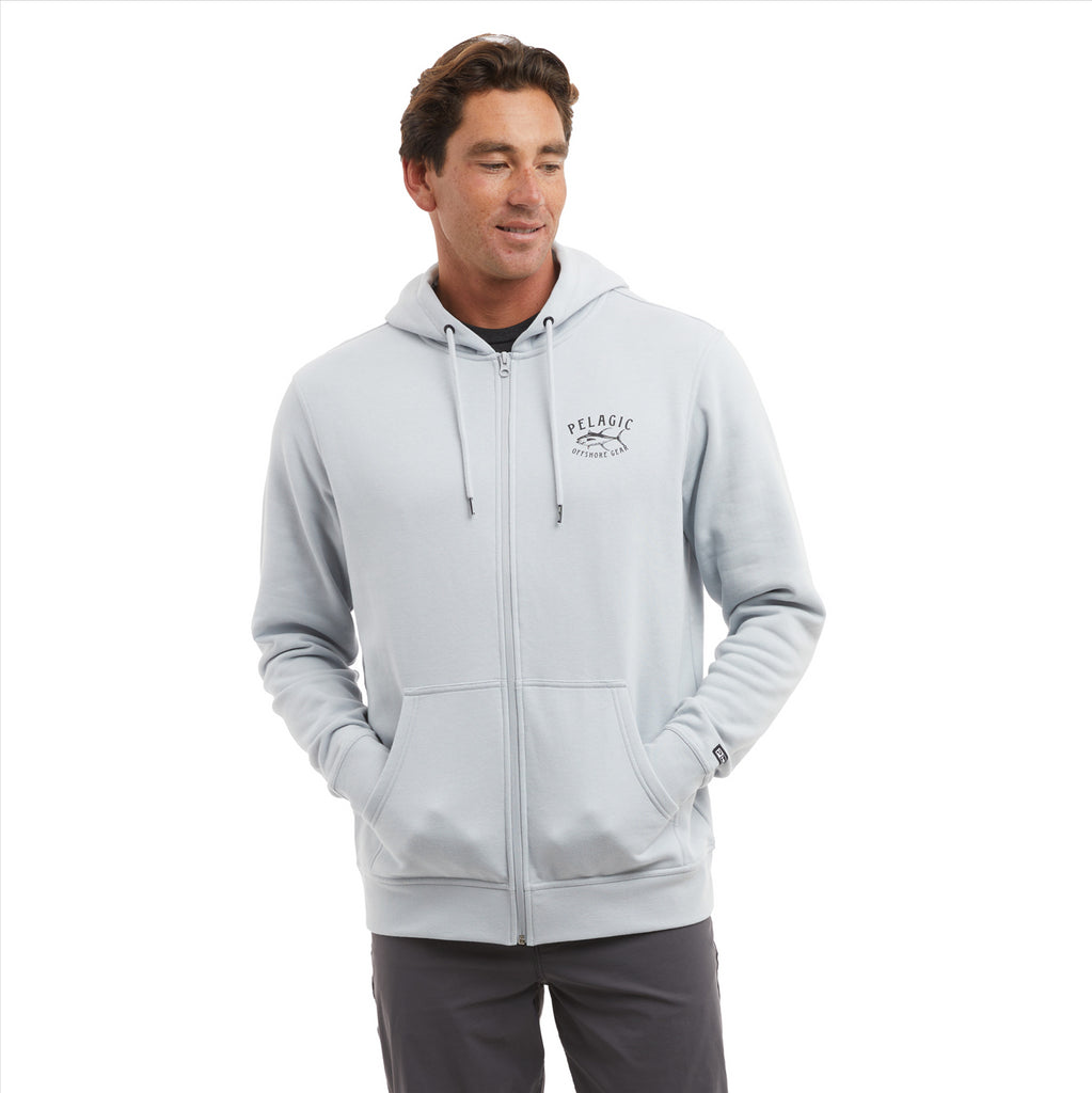 Pelagic Tuna Trip Zip Fleece - Light Grey