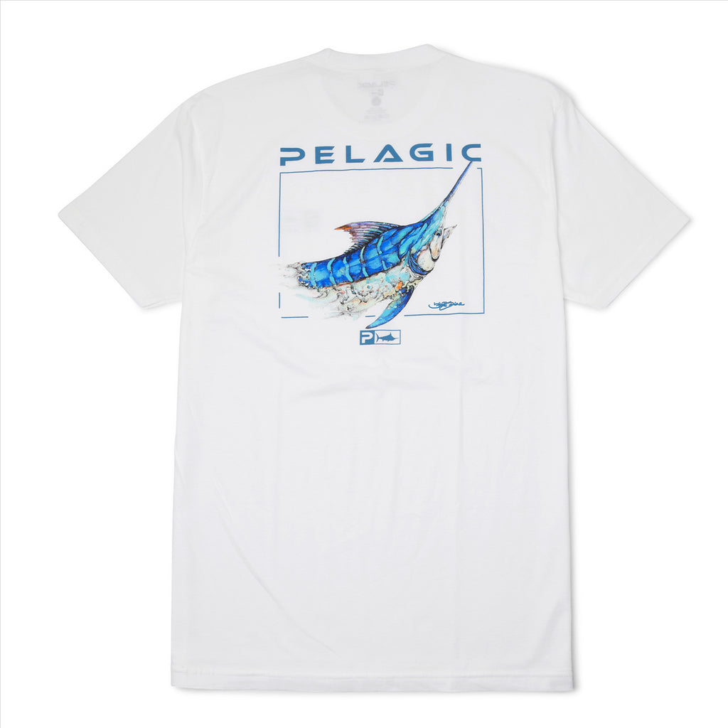 Pelagic Goione Marlin Premium T-Shirt - White