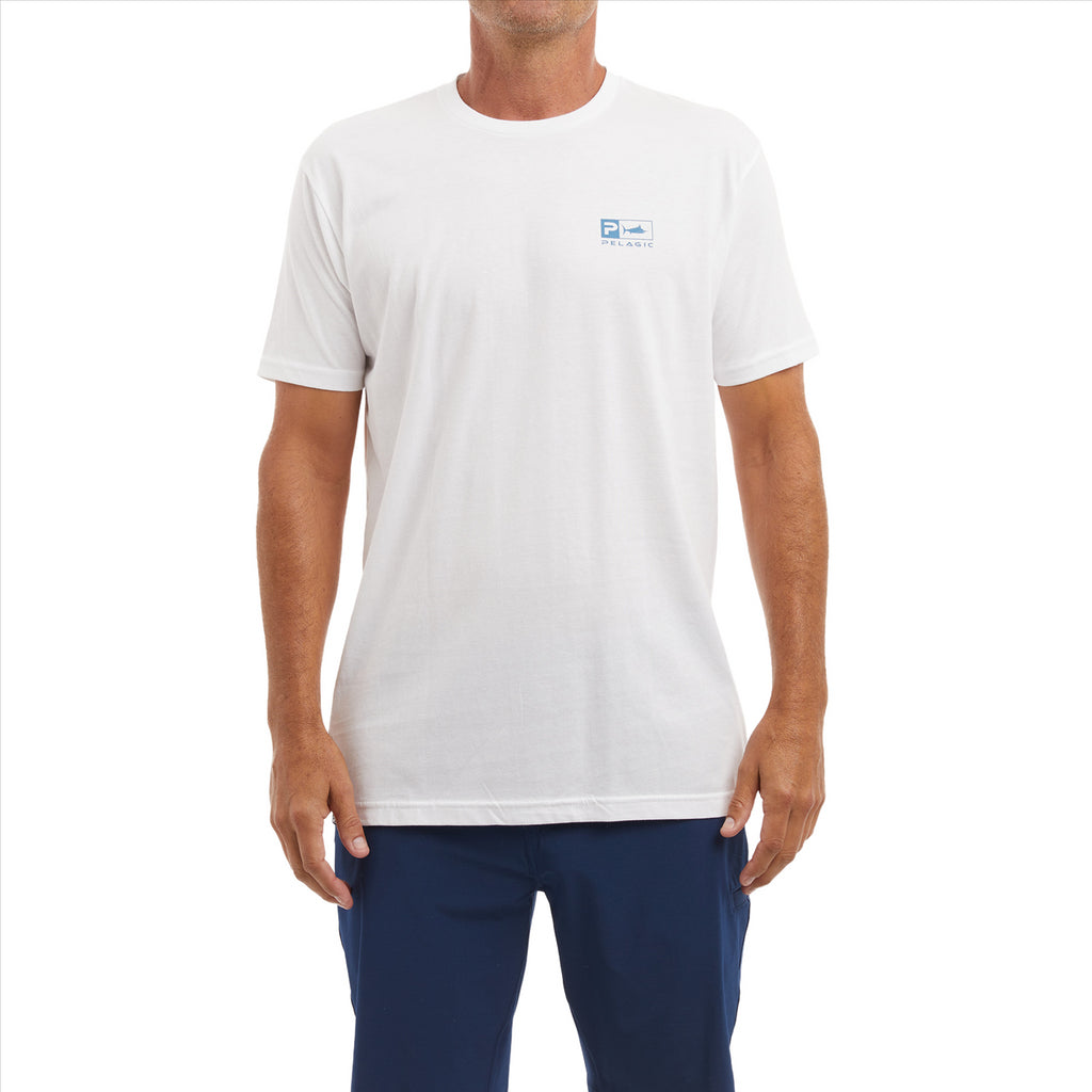 Pelagic Goione Marlin Premium T-Shirt - White