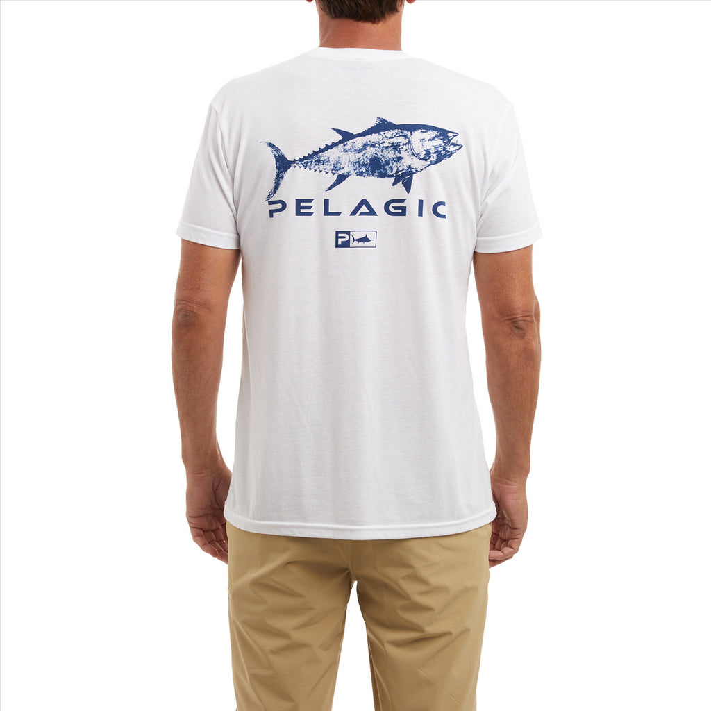Pelagic Gyotaku Premium T-Shirt - Tuna White