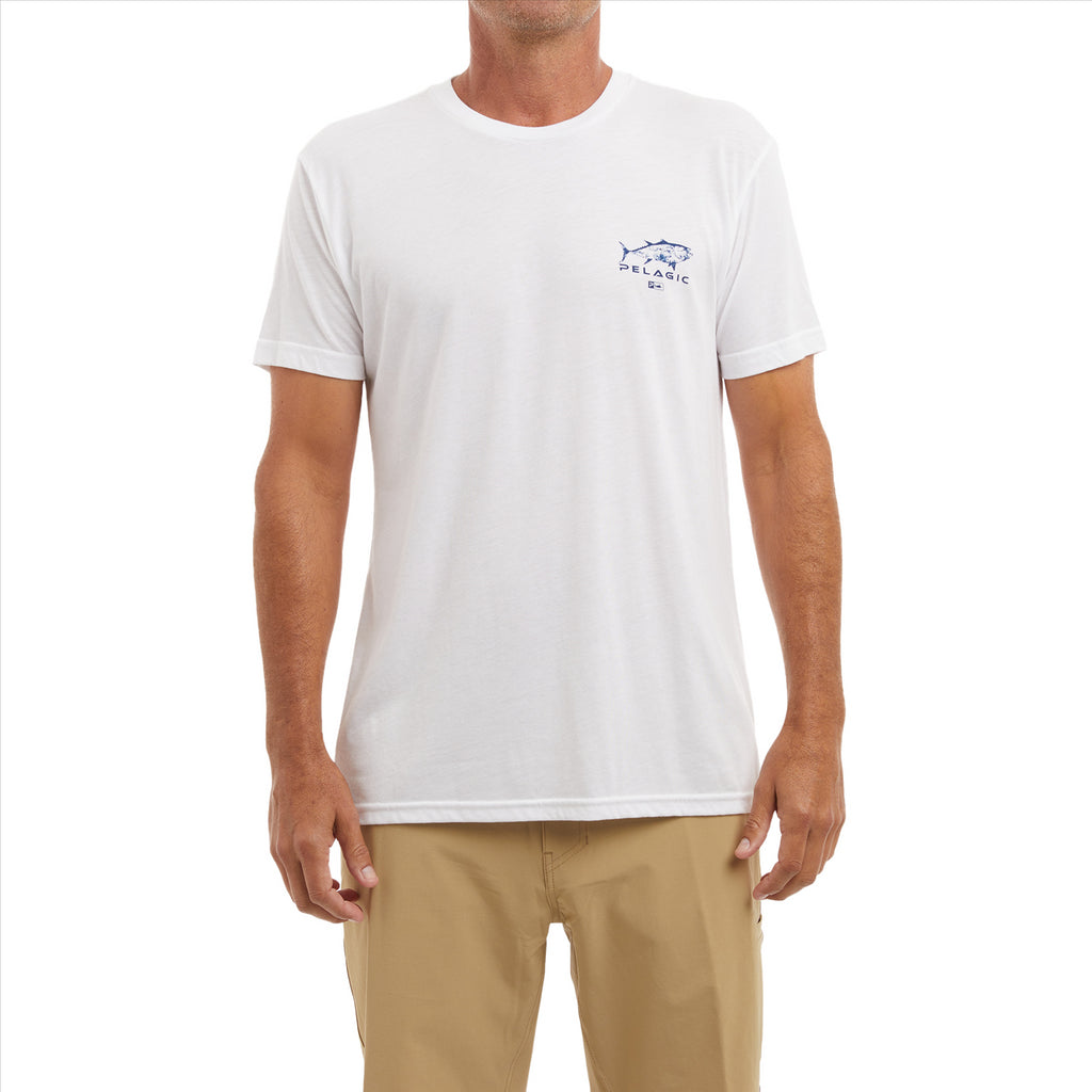Pelagic Gyotaku Premium T-Shirt - Tuna White