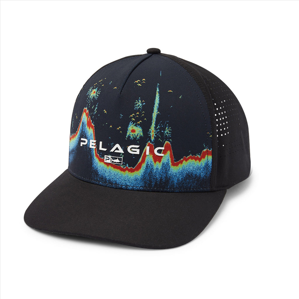 Pelagic Terminal Sonar Performance Trucker Cap - Black