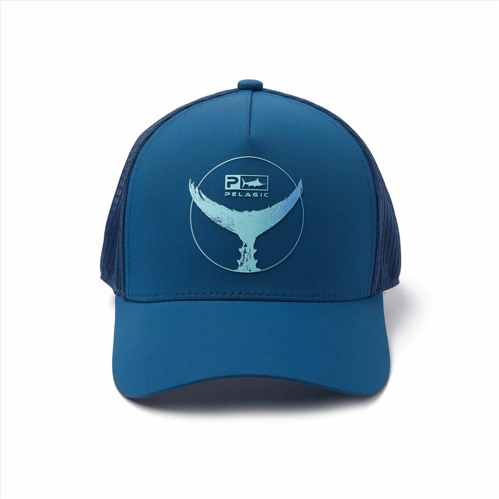 Pelagic Echo Tails Up Performance Trucker Cap - Blue