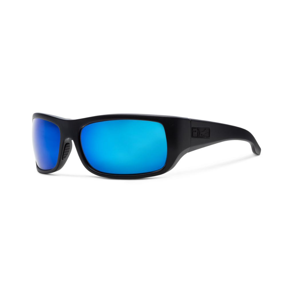 Pelagic Fish Hook - Polarised Poly Lens - Matte Black/Blue Mirror