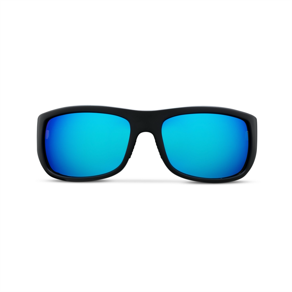 Pelagic Fish Hook - Polarised Poly Lens - Matte Black/Blue Mirror