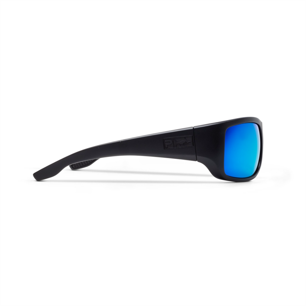 Pelagic Fish Hook - Polarised Poly Lens - Matte Black/Blue Mirror