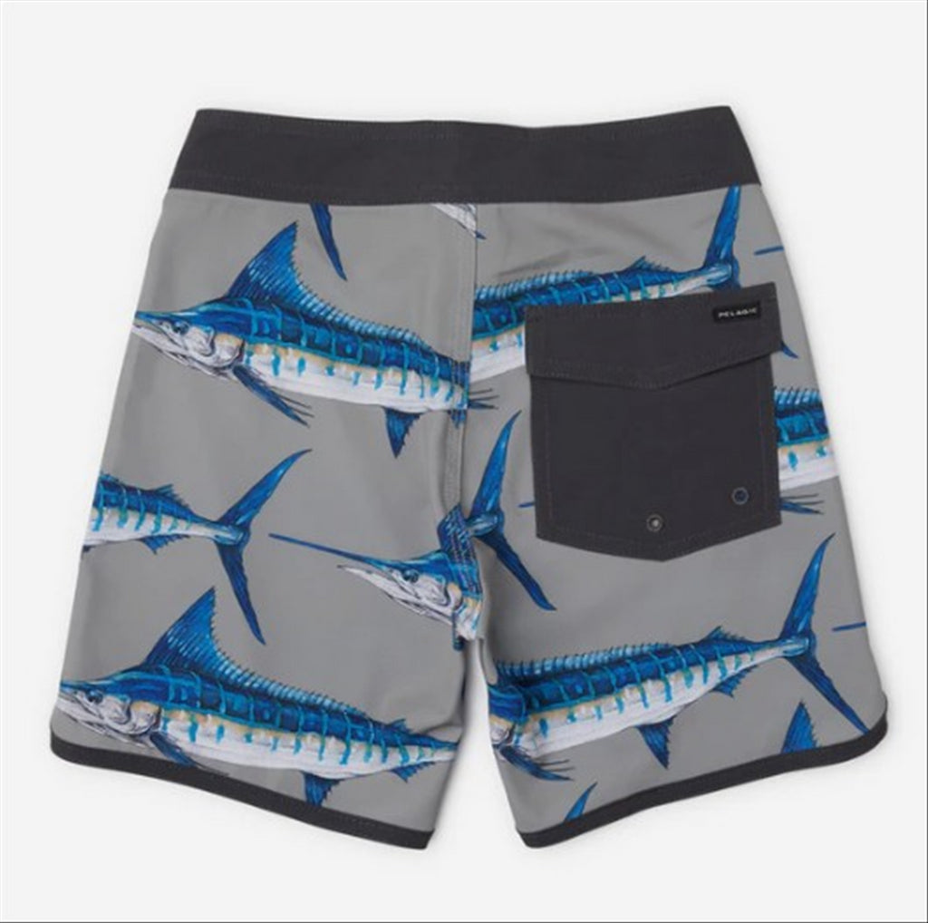 Pelagic Youth High Spot Goione Marlin Boardshorts - Grey