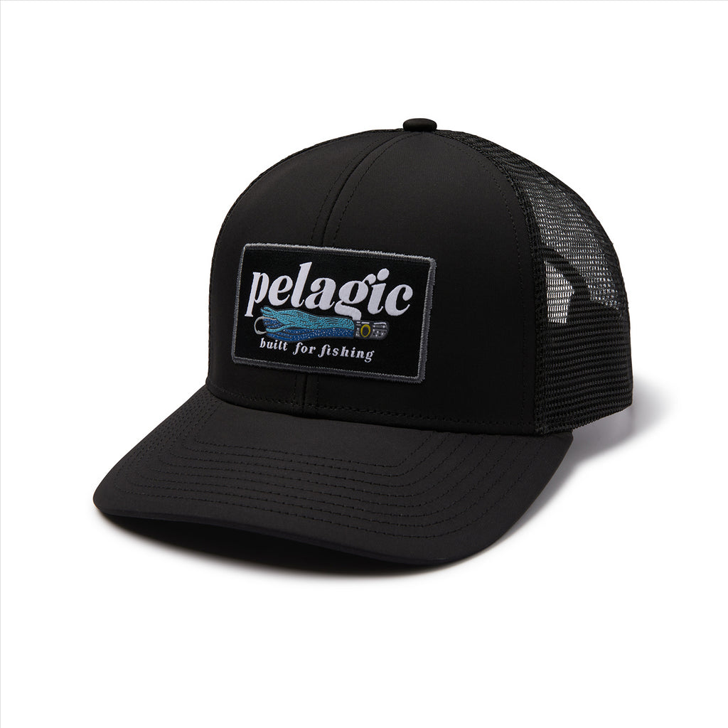 Pelagic Flybridge Built for Trollin Performance Trucker Cap - Black