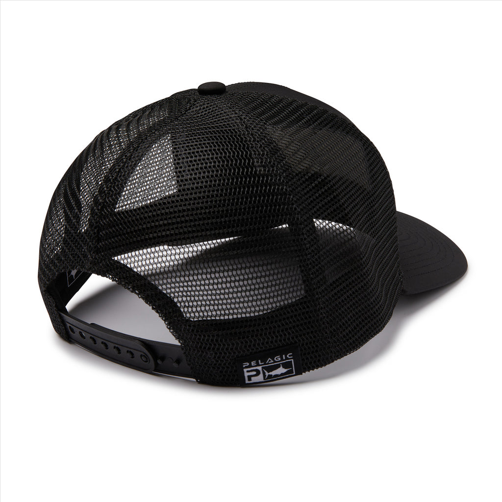 Pelagic Flybridge Built for Trollin Performance Trucker Cap - Black