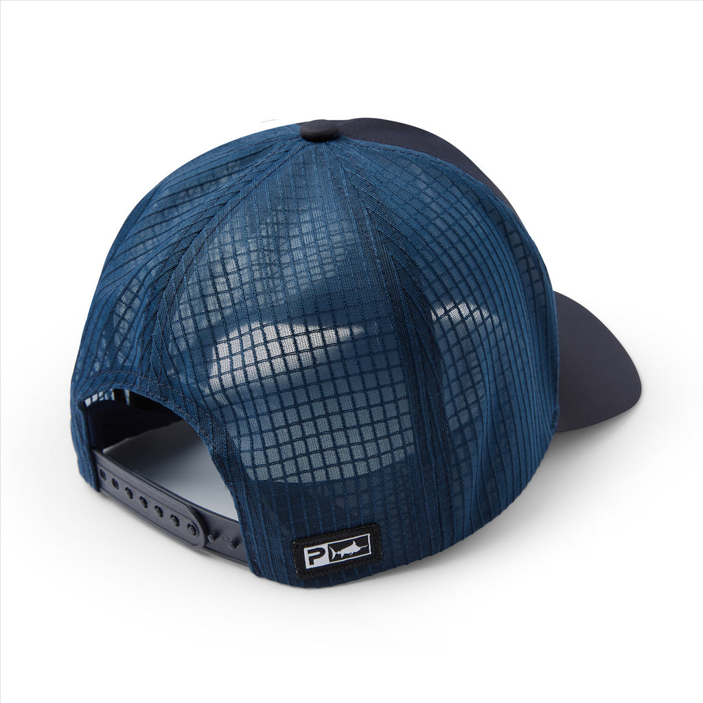 Pelagic Echo Tuna Performance Trucker Cap - Navy