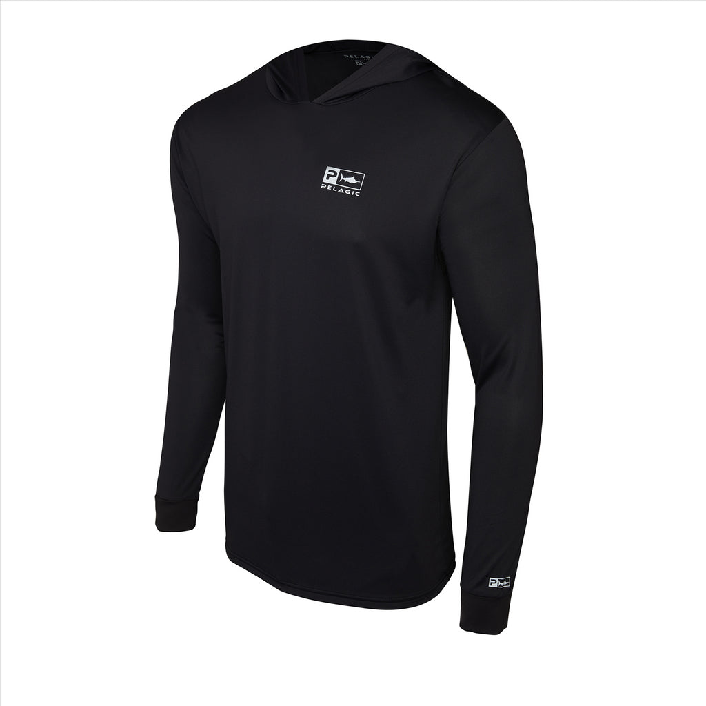 Pelagic Aquatek Goione Slam Hooded Fishing Shirt - Black