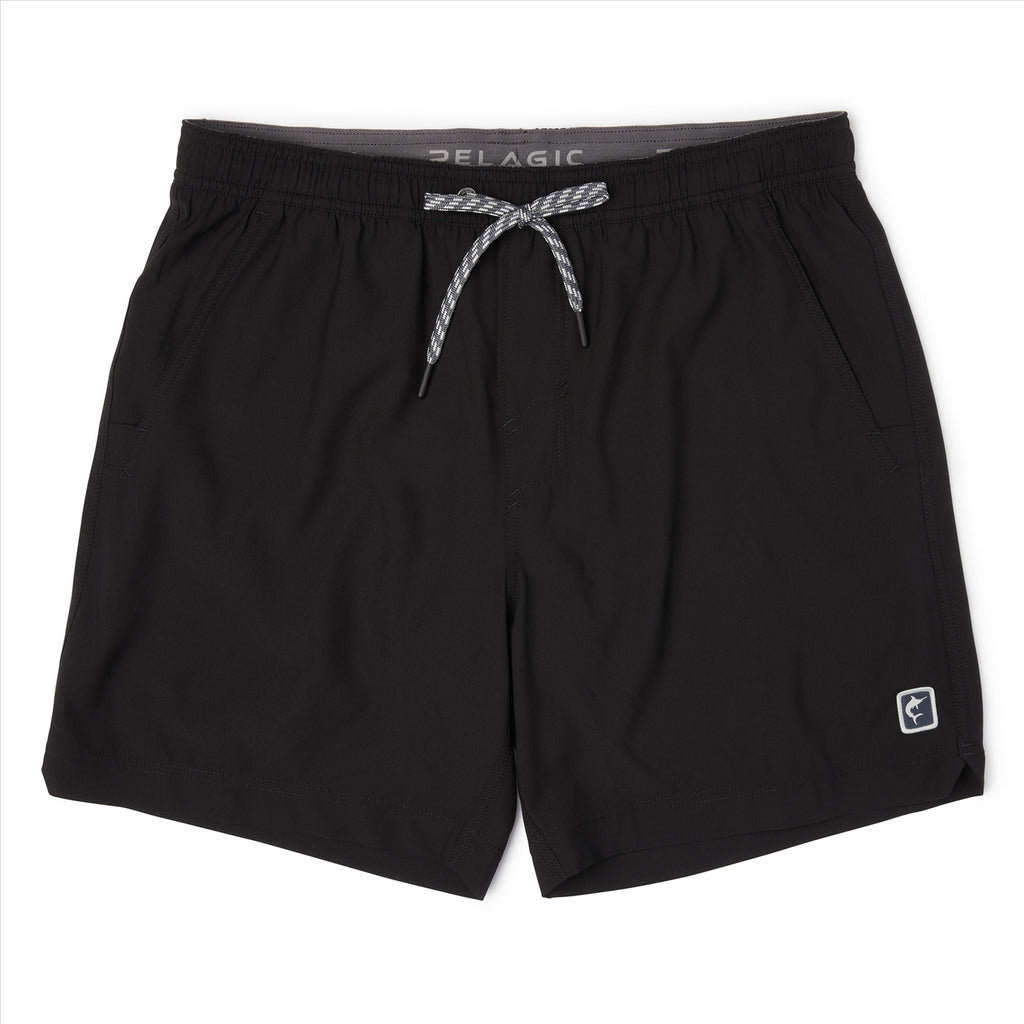 Pelagic Leiday 17" Elastic Waist Lined Boardshorts - Black