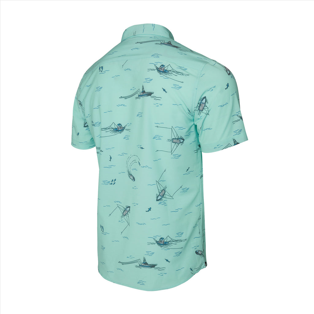 Pelagic The Topshot Trollin Button Up T-Shirt 