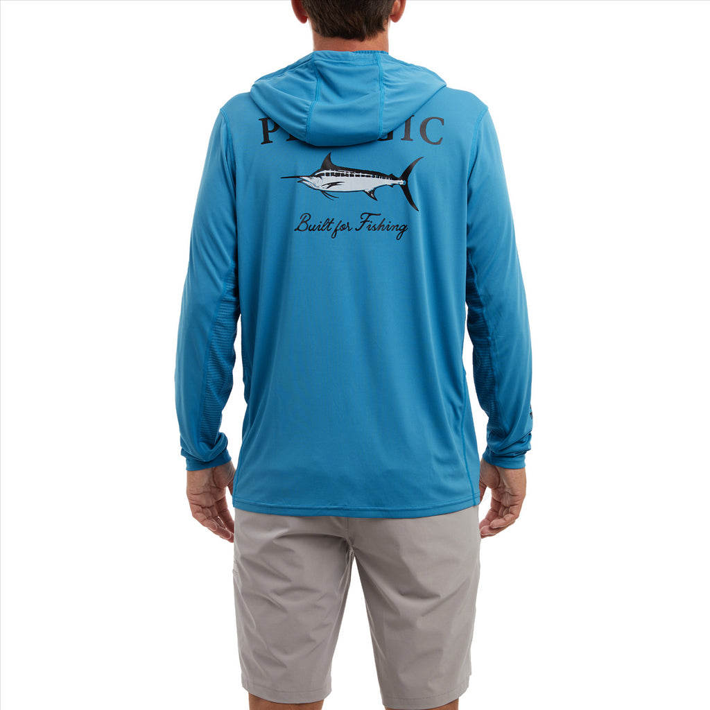 Pelagic Vaportek Marlin Made Hooded Fishing Shirt - Ocean