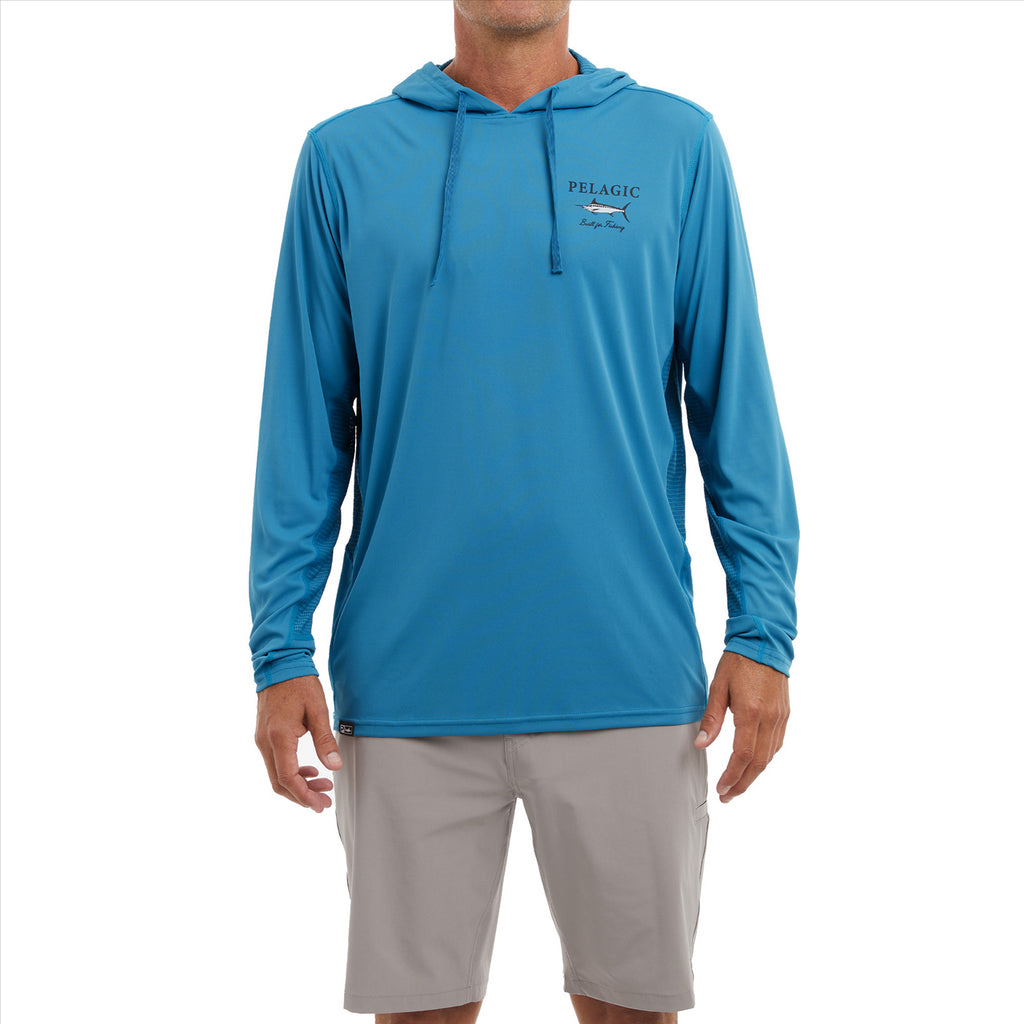 Pelagic Vaportek Marlin Made Hooded Fishing Shirt - Ocean