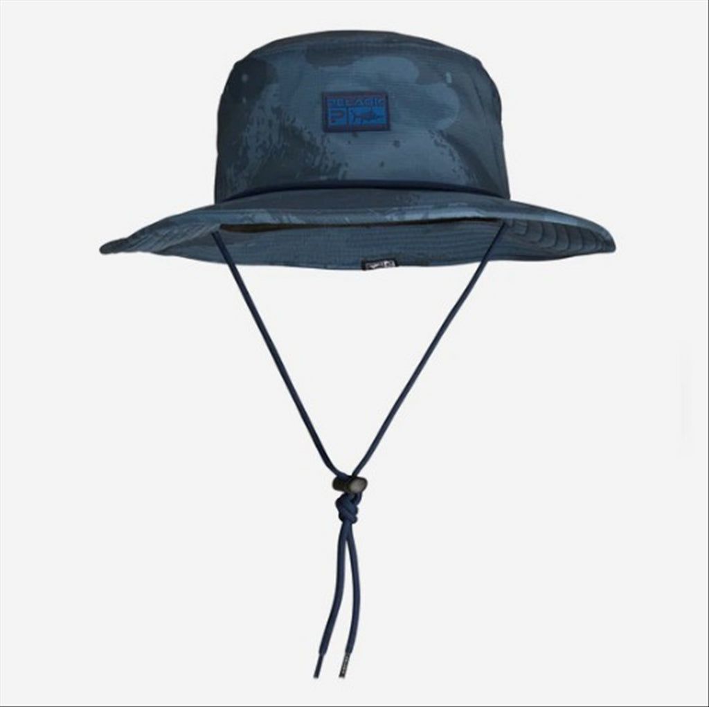 Pelagic Sunsetter Brush Camo Bucket Hat - Dark Navy