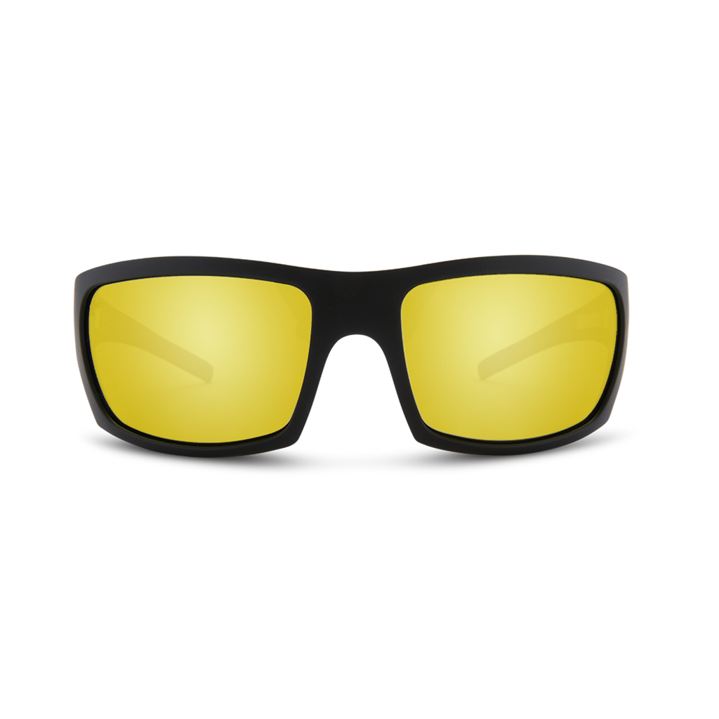 Pelagic The Mack - Polarised Mineral Glass - Matte Black/Gold Mirror