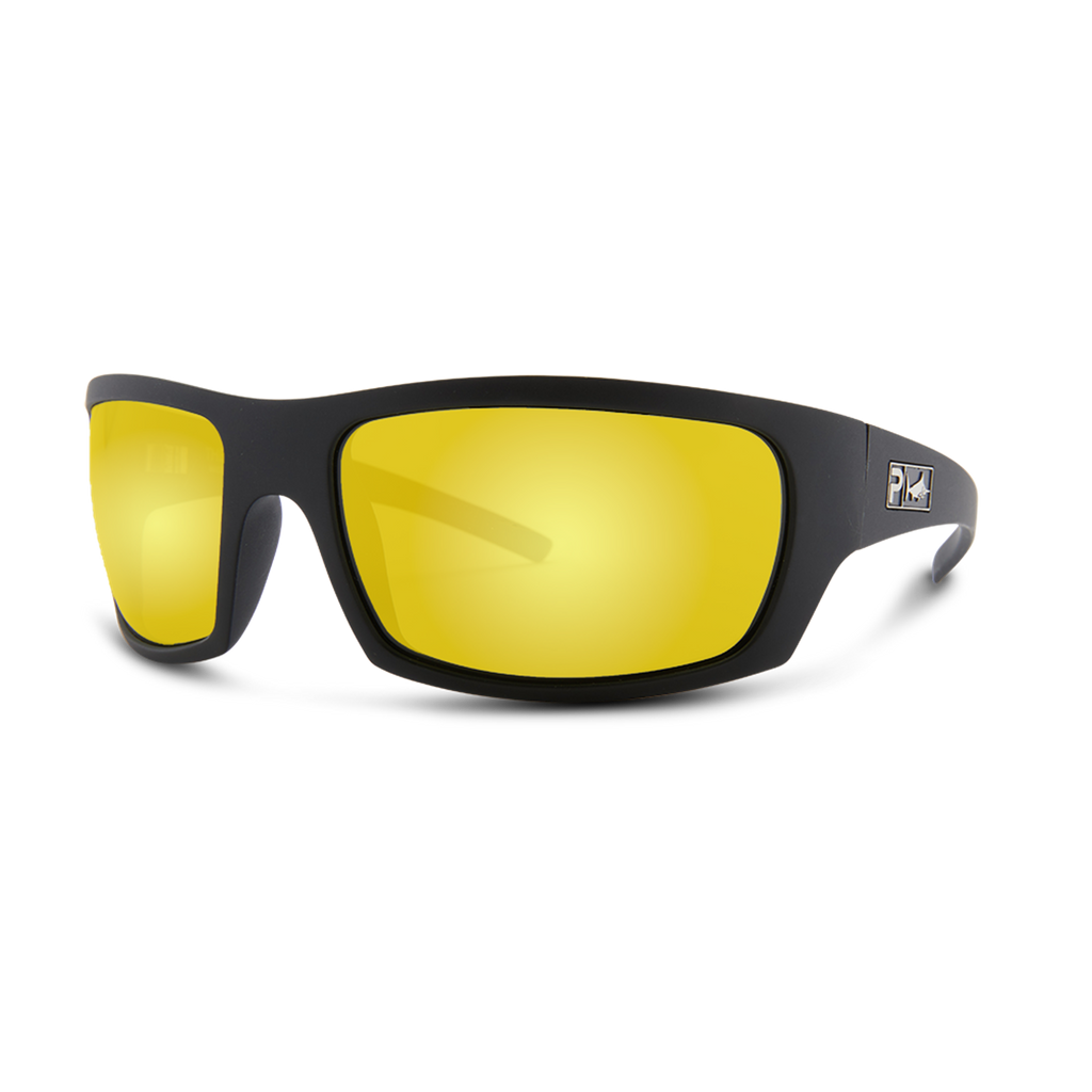 Pelagic The Mack - Polarised Mineral Glass - Matte Black/Gold Mirror