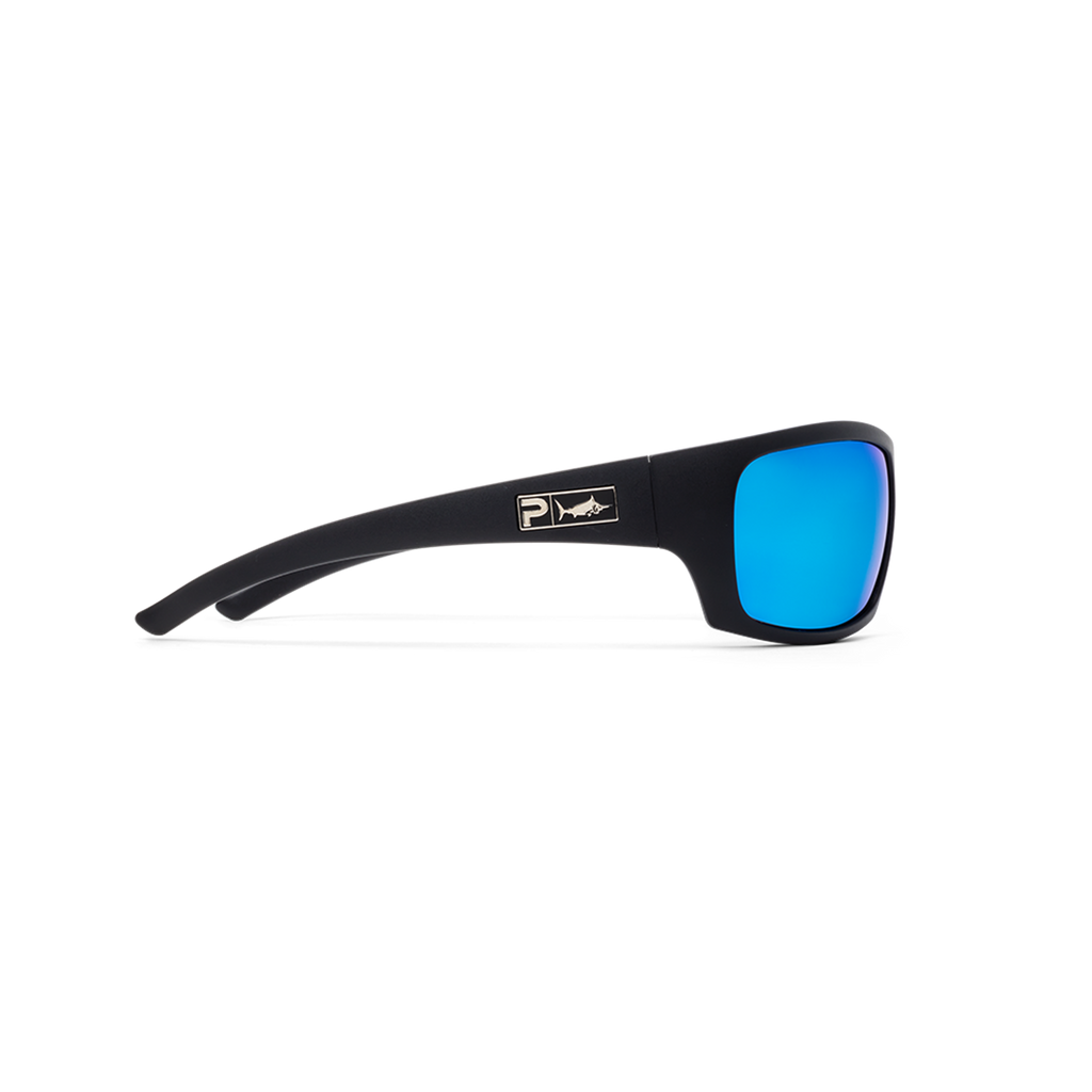 Pelagic The Mack - Polarized Poly Lens - Gloss Black/Blue Mirror