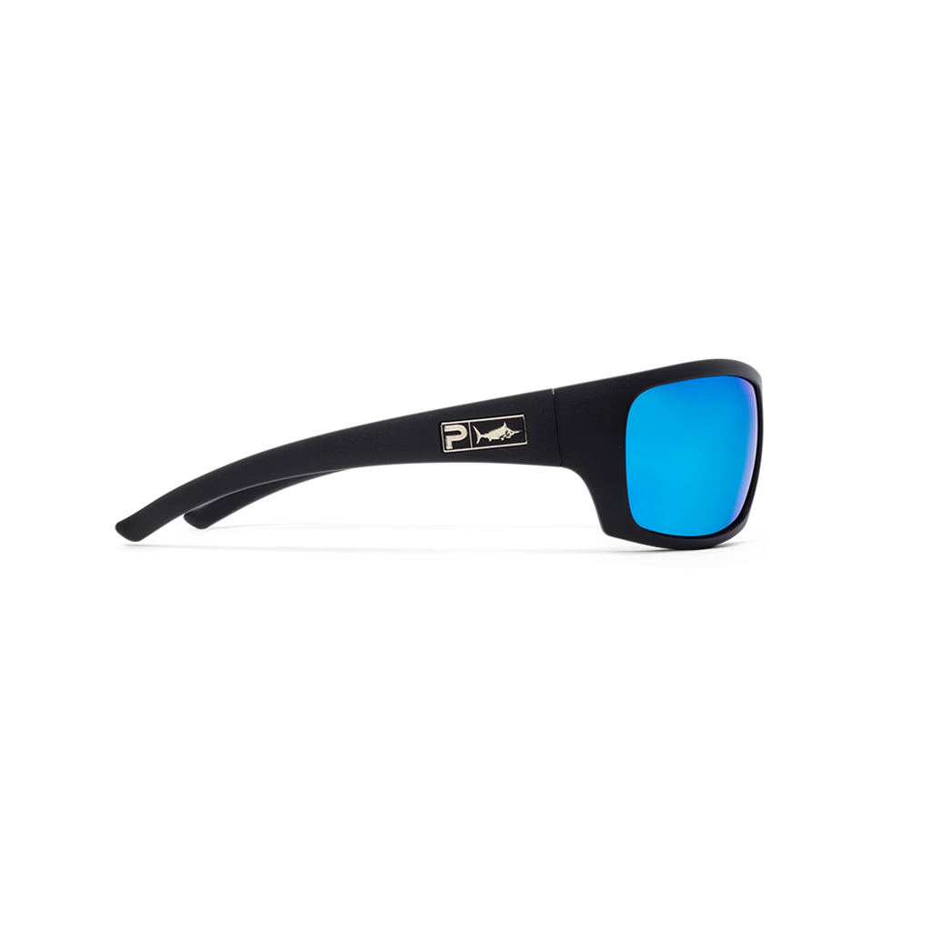 Pelagic The Mack - Polarised Poly Lens - Gloss Black/Blue Mirror