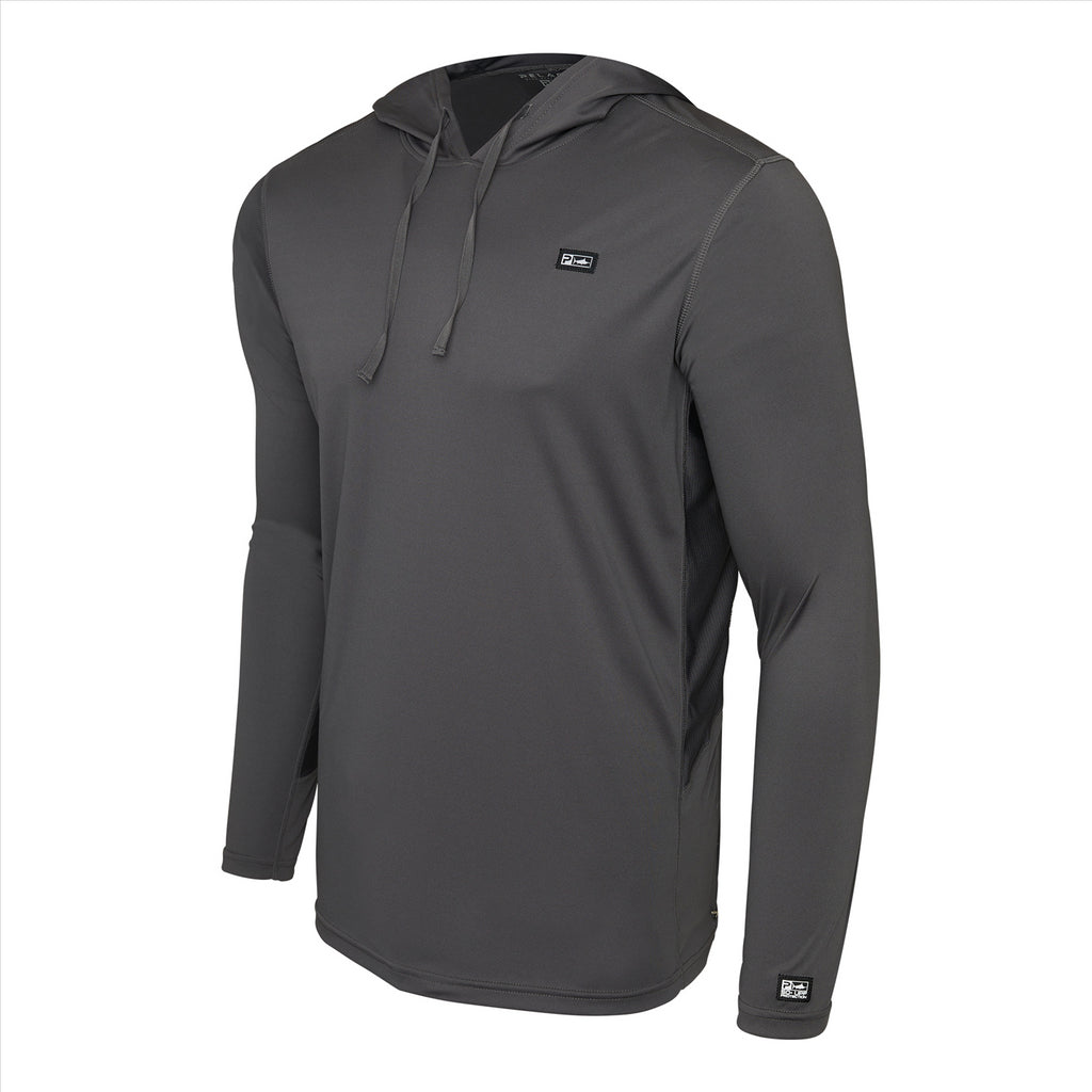 Pelagic Vaportek Solid Hooded Fishing Shirt - Graphite