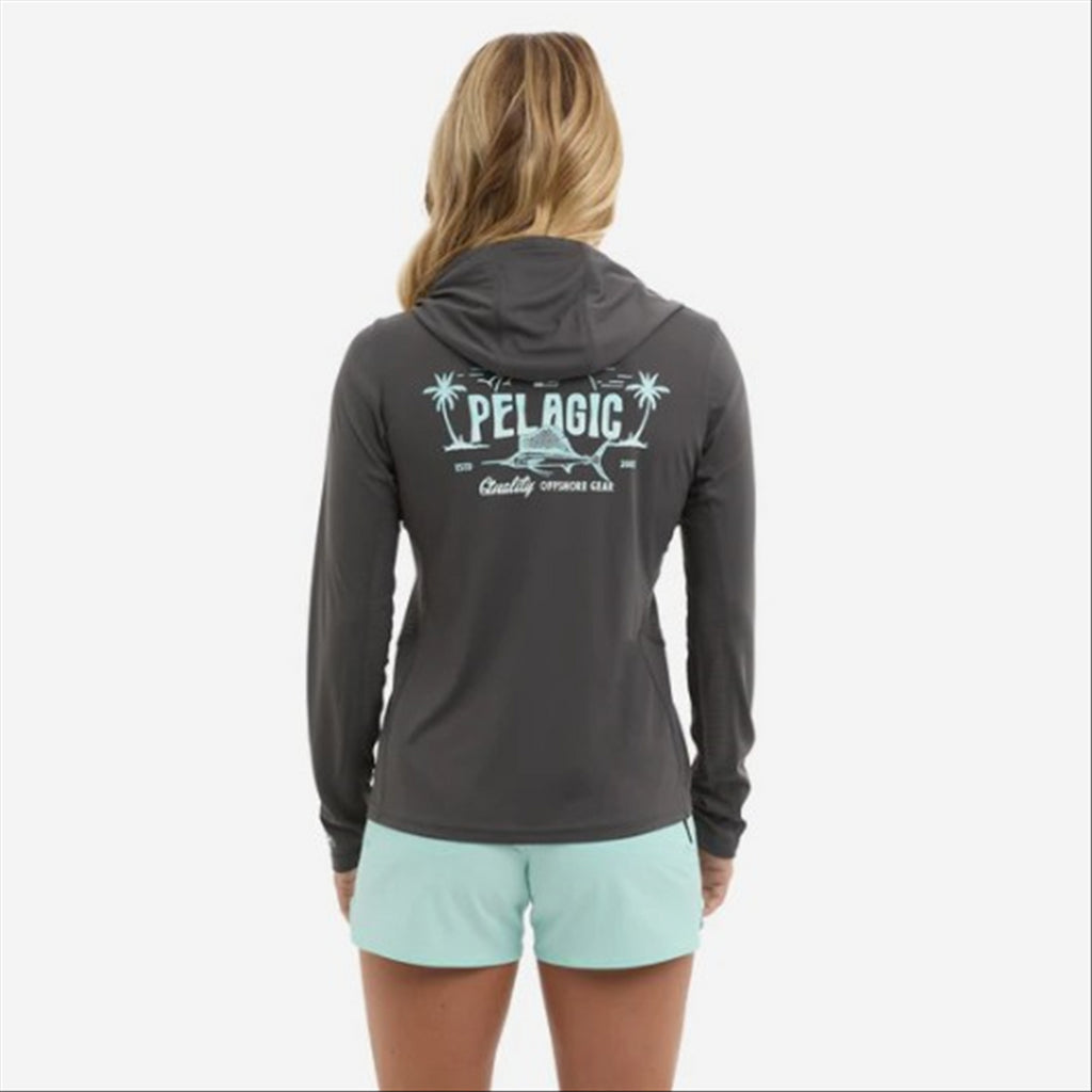 Pelagic Ws Vaportek Horizon Hooded Fishing Shirt - Graphite