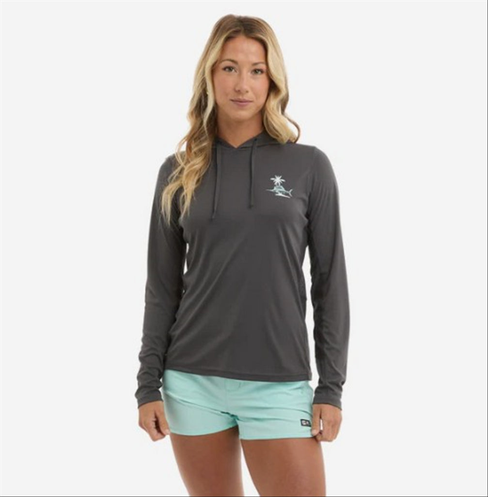 Pelagic Ws Vaportek Horizon Hooded Fishing Shirt - Graphite