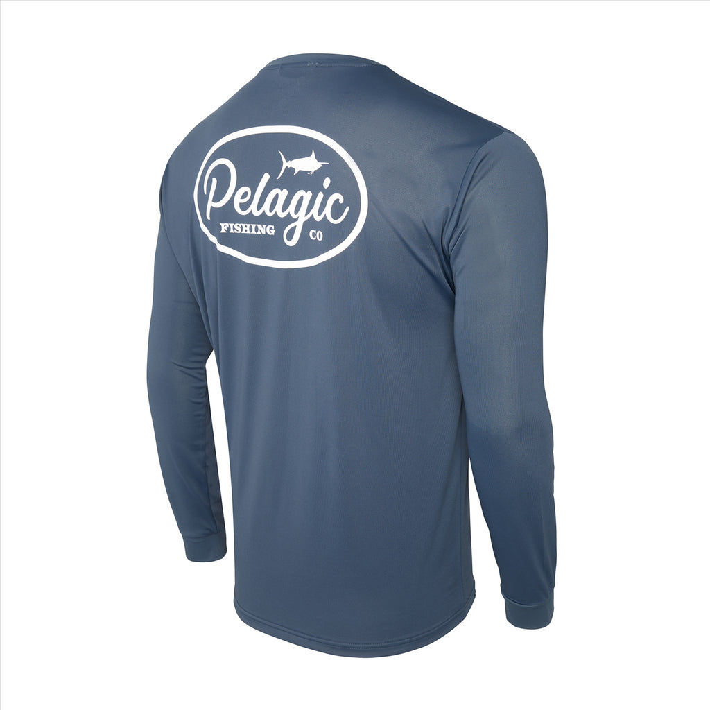 Pelagic Aquatek Circled Fishing Shirt - Dark Navy