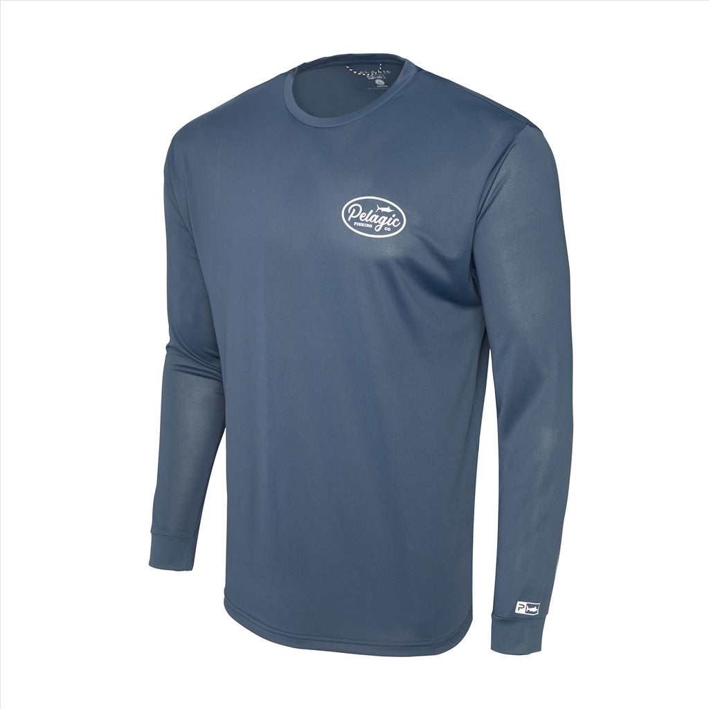 Pelagic Aquatek Circled Fishing Shirt - Dark Navy