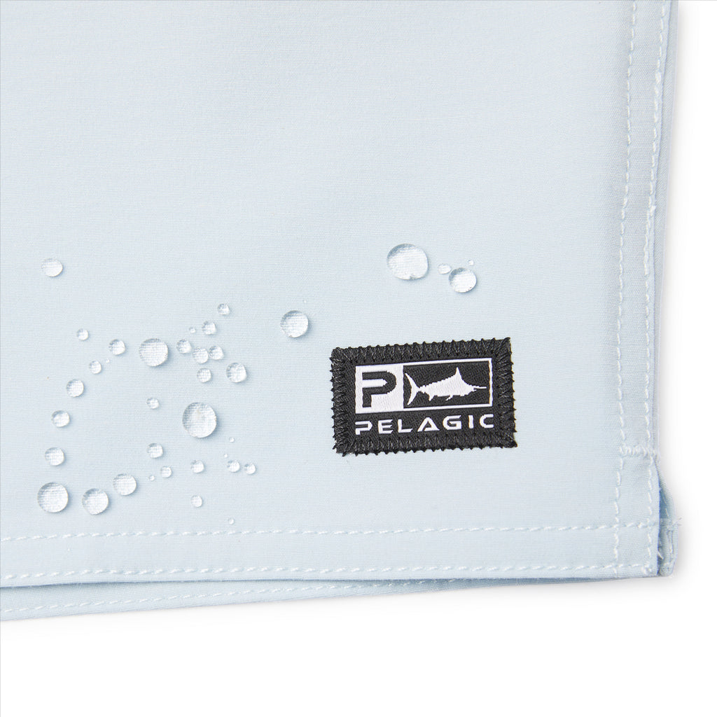 Pelagic The Dockside Deep Sea 17" Elastic Waist Boardshorts - Center Con Blue Fog