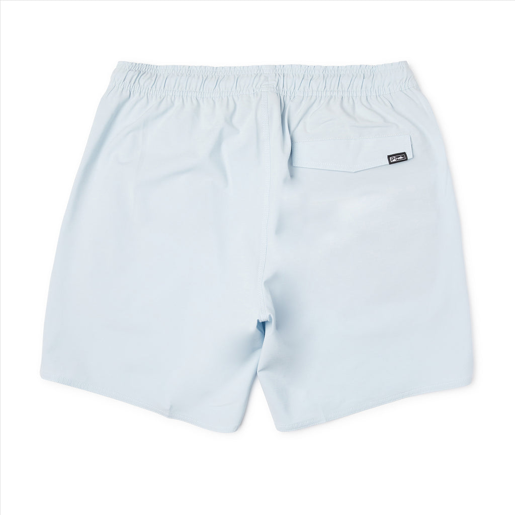 Pelagic The Dockside Deep Sea 17" Elastic Waist Boardshorts - Center Con Blue Fog