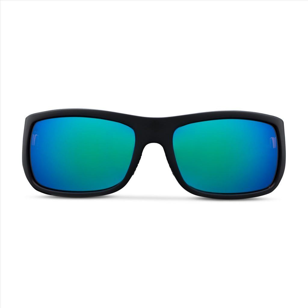 Pelagic Fish Hook - Polarised Mineral Glass - Matte Black/Blue Mirror