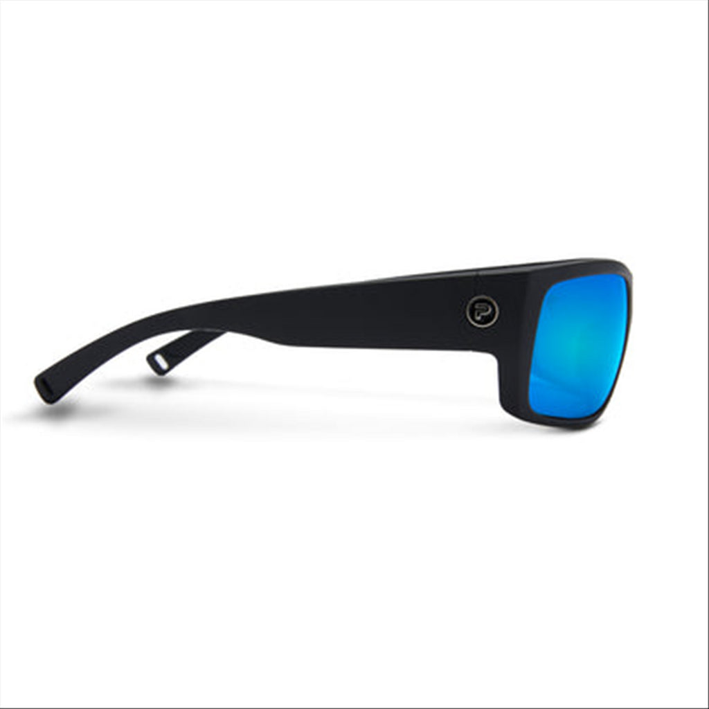 Pelagic Fish Whistle Polarised Mineral Glass - Black/Blue Mirror
