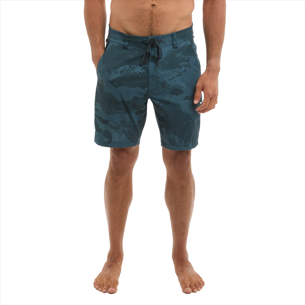 Pelagic Flyline 19" Hybrid Shorts - Brush Camo Dark Navy