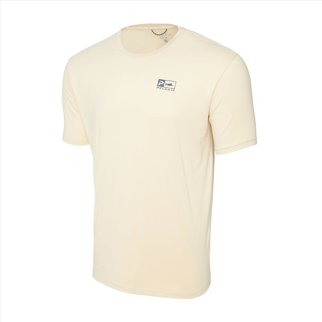 Pelagic Freespool Icon Camo Performance Shirt - Sand